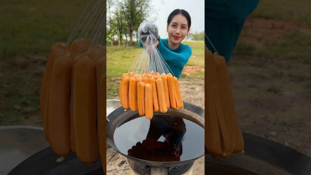 How to crispy hotdog with noodle recipe #shorts #shortvideo #cooking #food #recipe
