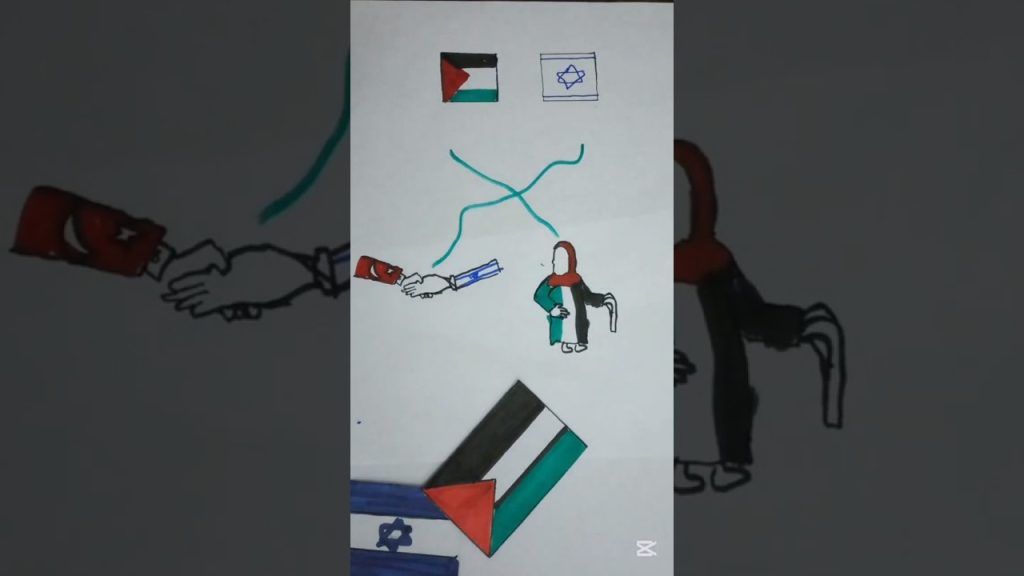 Palestine and Israel drawing | Hamna Arts #hamnaarts #reels