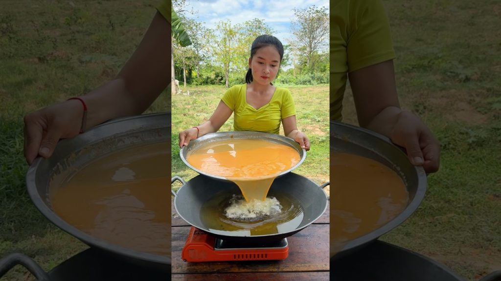 How to crispy egg with rice recipe #shorts #shortvideo #cooking #food #recipe