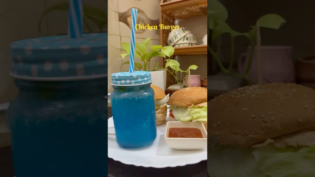 #minivlog297 ||Chicken Burger🍔Mojito🍹✨||#youtube #shorts #reels #food #recipe #burger