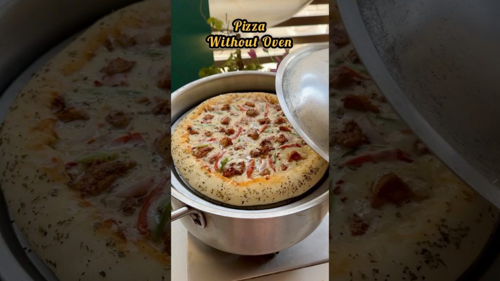Pizza Without Oven 🍕👌 #food #recipe #yescanicook #cooking #easyrecipe #shorts #reels #pizza