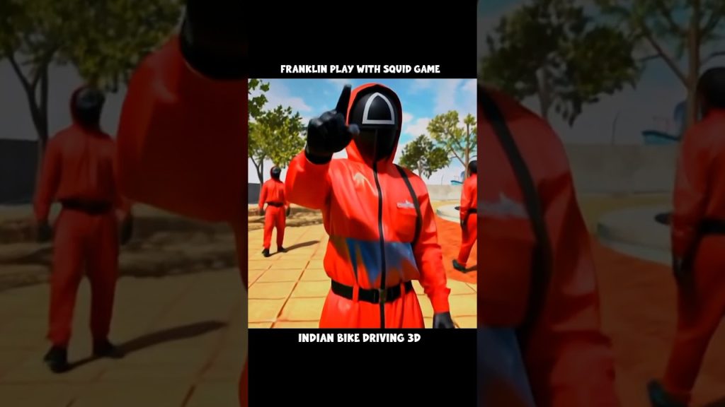 Franklin Play With Squid Game ☠️ | Indian Bike Driving 3d 🤯 | #shorts #gaming #ibd3d #gta5