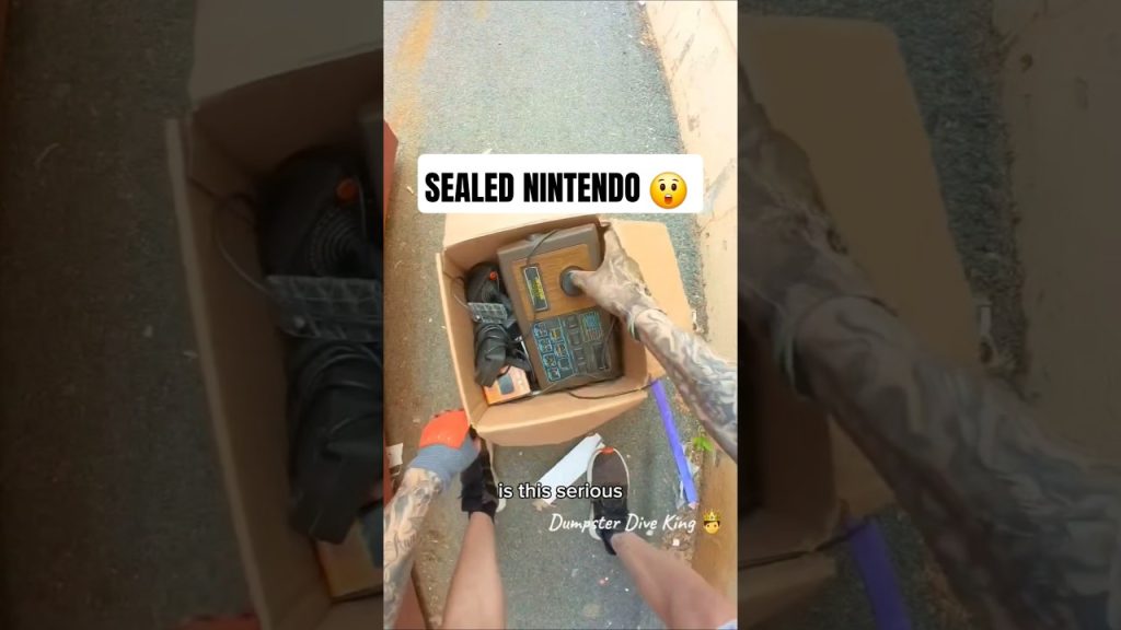 Sealed Nintendo and retro video games trashed! #dumpsterdiving #gaming #Nintendo #retro