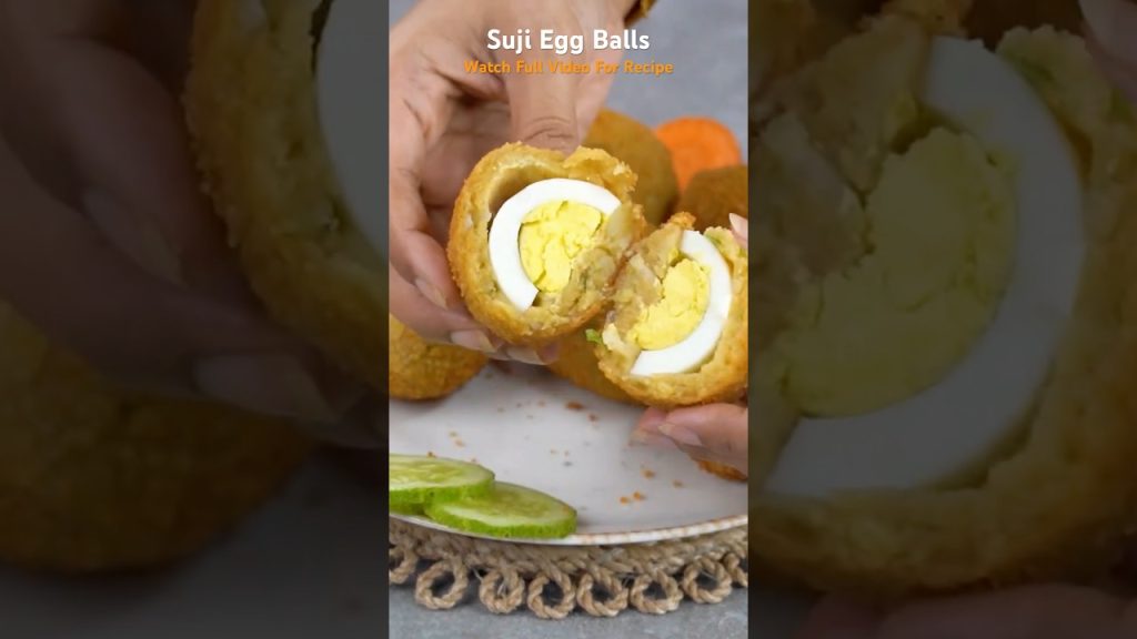Suji Egg Balls  #food #recipe #eggsnacks #sujisnacks
