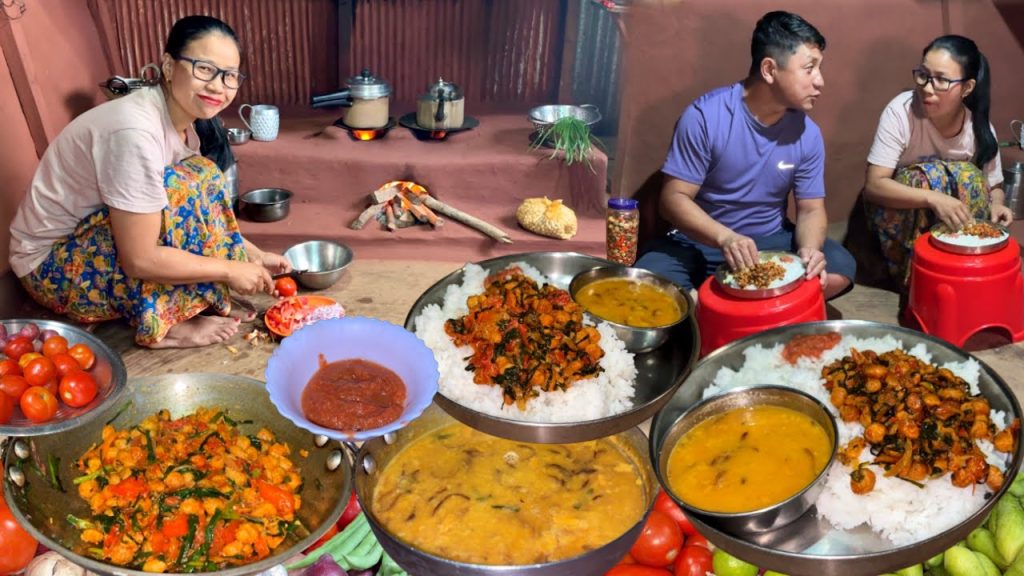 Soyabean Chutney Recipe, Lentils With Rice || Village Food Recipe cooking and eating