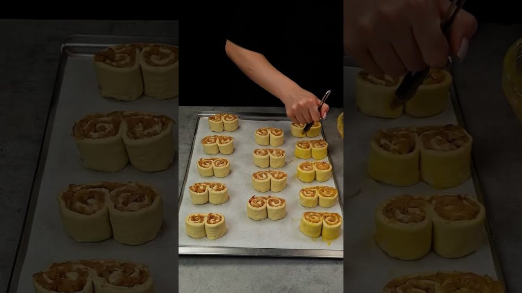 Dessert in 5 minutes! Just puff pastry and apples #shots #food #recipe #eggfreebaking #baking