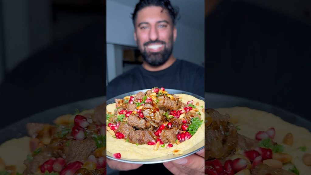 Hummus bil Lahme #food #recipe