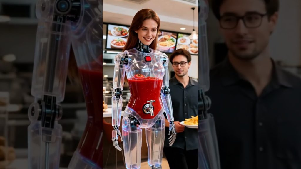 Saucebot The Ketchup Dispenser #futuristic #robot #technology #humanoid