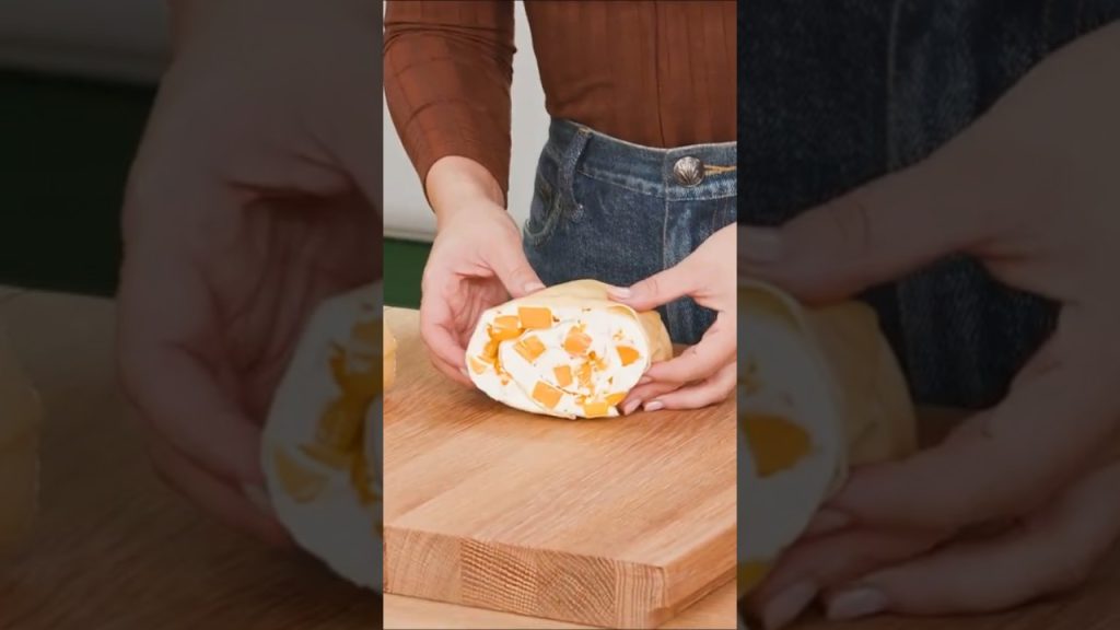Mango Crepe Roll!? 🍑 Let’s Make It! #fyp #food #recipe @utastekitchenuk