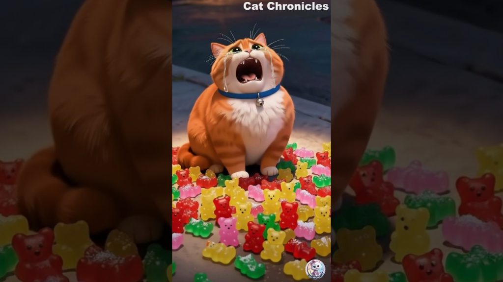 Kitten’s Gummy Bear MISHAP! What Happened Next #shorts #cat #animals #comedy #cartoon #animals