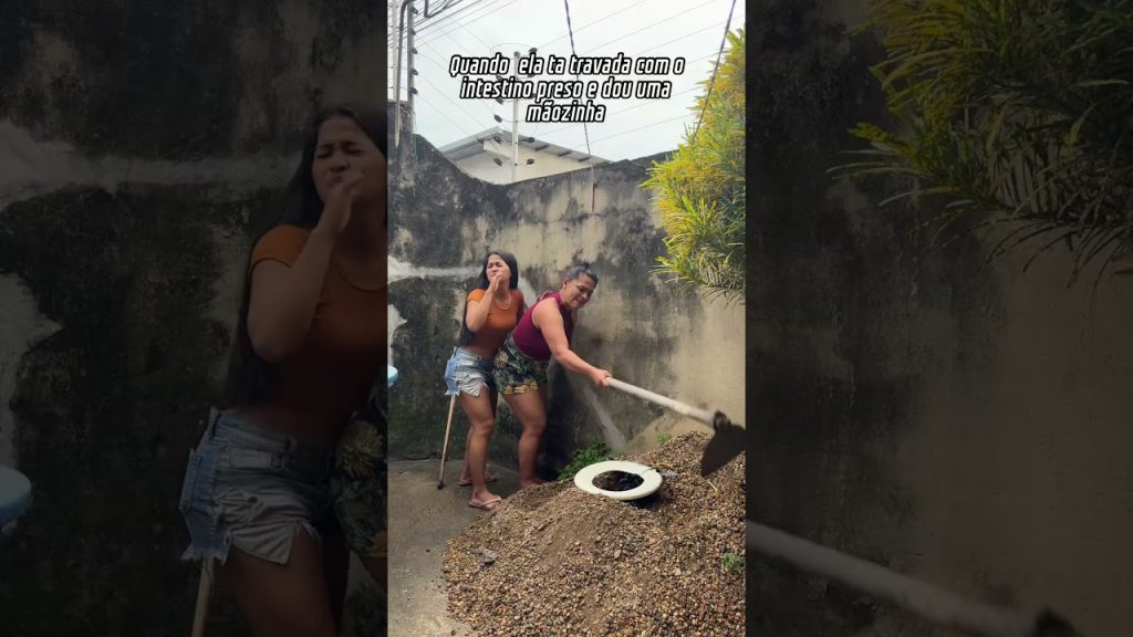 Quando ela tá travada com intestino e dou uma mãozinha #comedy #humor #funnny