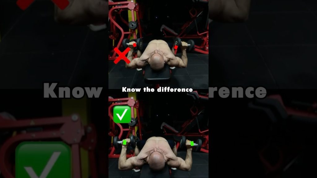 “Maximize Your Gains: Correct Your Dumbbell Chest Press Form!”#shorts #fitness #motivation