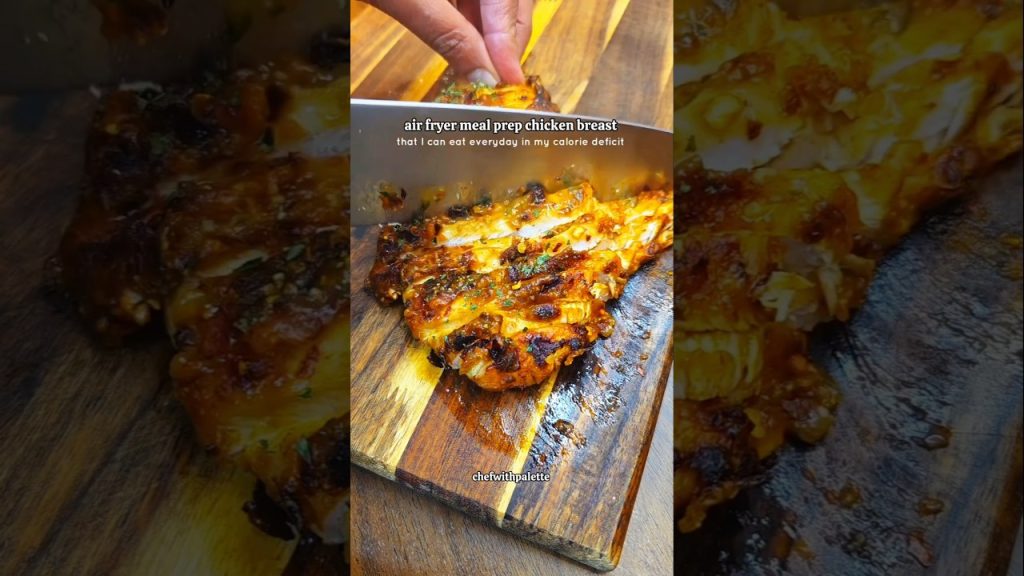 air fryer chicken(390cal)only!! for #mealprep #weightloss #caloriedeficit #healthy #food #recipe