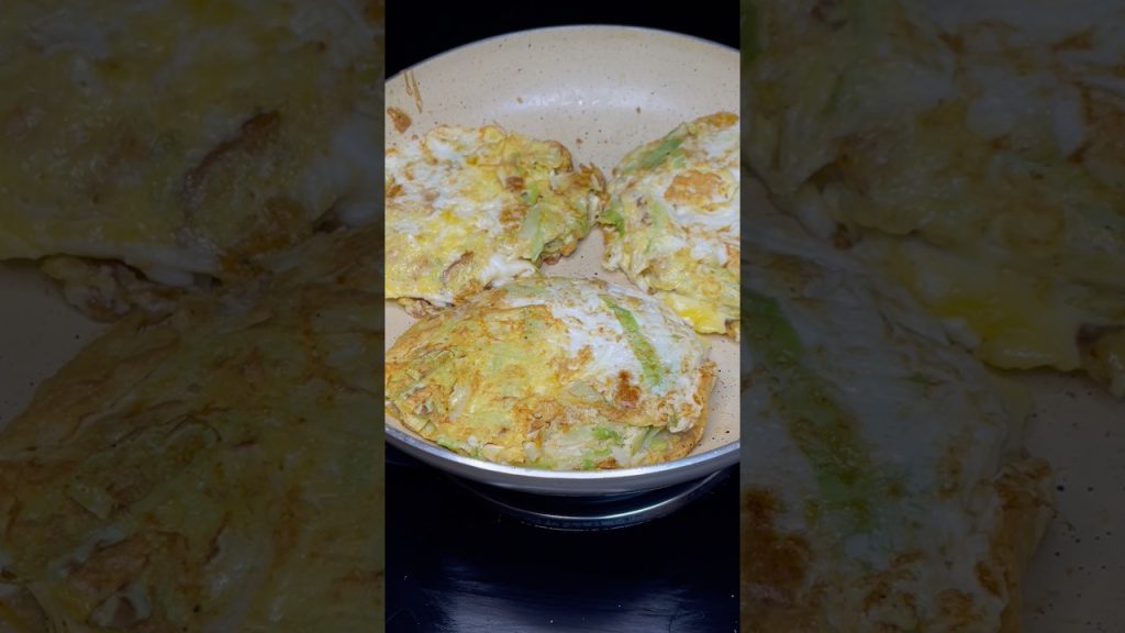 Cabbage Omelette | #shorts #asmr #food #recipe