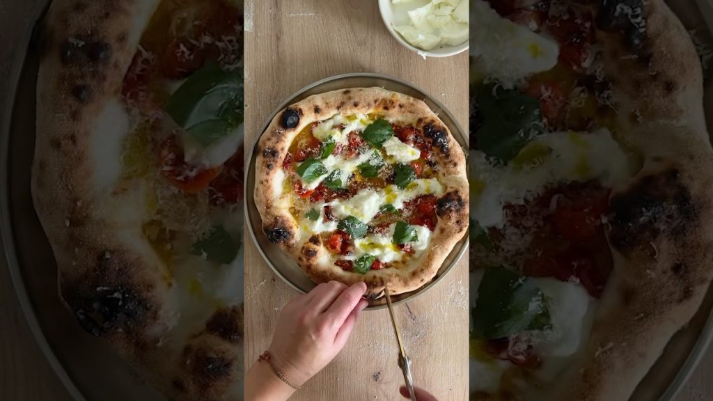 Pizza con Stracciatella de Búfala #pizza #food #recipe