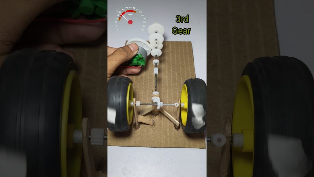 The process of changing car gears #dcmotor #project #tech