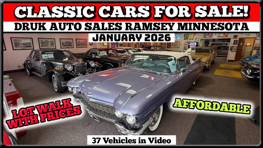 Druk Auto CLASSIC CARS FOR SALE Lot Walk – January 1 2026 – Muscle Cars – Mustang – Corvette