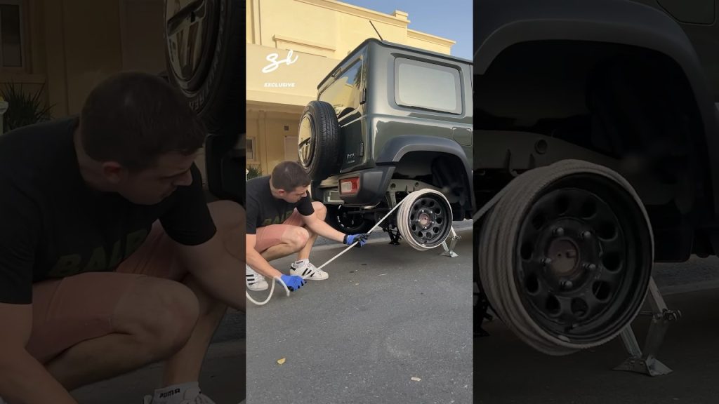 Can’t believe he roped us into making this…🤣🪢 #cars #rope #wheels