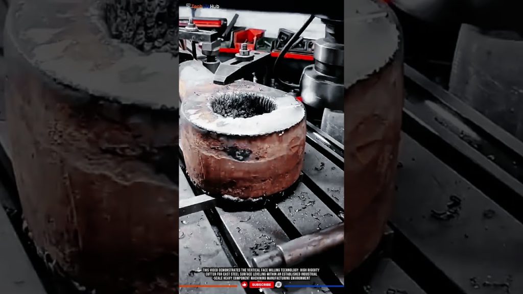 Vertical Face Milling Technology: High Rigidity Cutter for Cast Steel Surface Leveling #tech