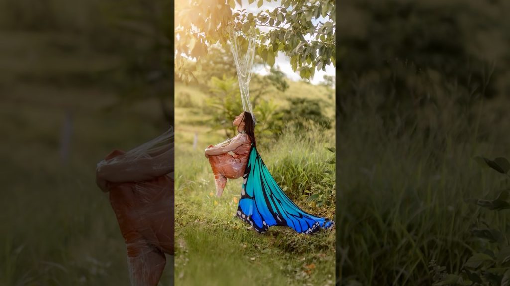 um casulo de borboleta 🦋 😱😱 #limalimonada #nature #funny #comedy #photography #makeup #wings