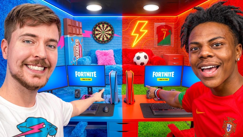 I Built MrBeast and iShowSpeed Dream Gaming Rooms!