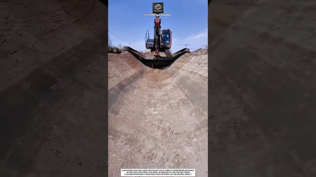 Excavator Grader tool technology for high precision canal shaping