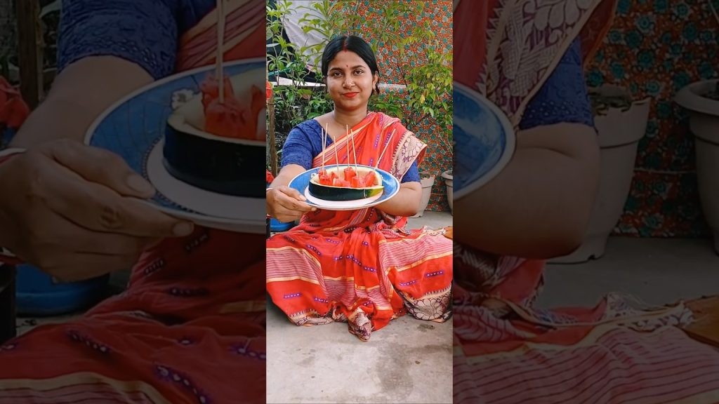 Spicy Watermelon Mix | তরমুজ মাখা রেসিপি | #food #recipe #fruit #viral