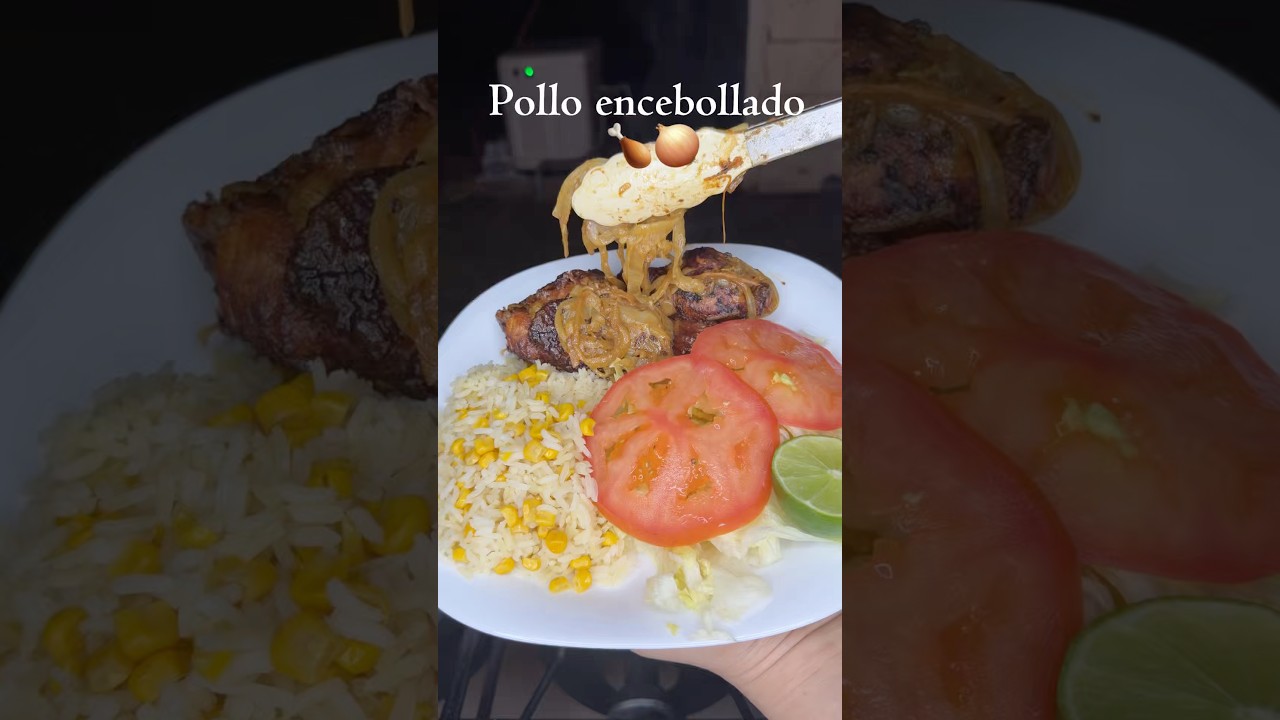 Pollo encebollado 🍗🧅 #pollo #polloencebollado #food #recipe #comida #recetasfaciles #viralshort