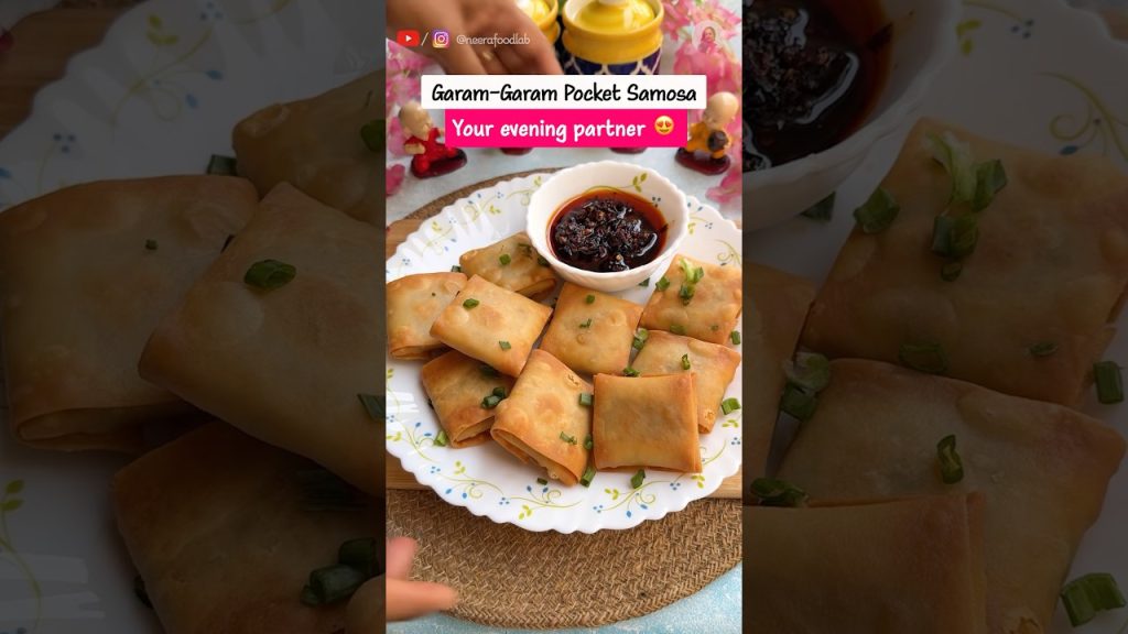 Crispy and spicy pocket samosa recipe #viral #food #recipe