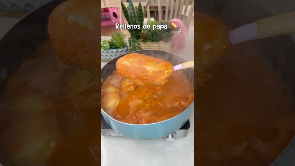 Rellenos de papa con queso 🧀 🥔 #rellenos #comidafacil #food #recipe #recetas #viral #shorts