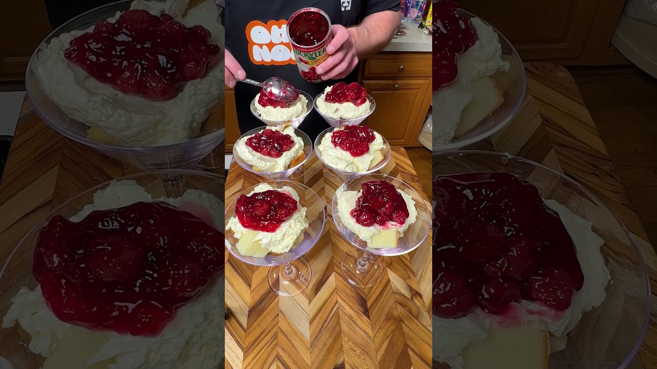 Cherry cheesecake cups #dessert #food #recipe