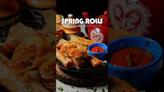 CRISPY & TASTY VEG SPRING ROLLS 😍😎 #spingroll #snack #food #recipe #shorts #youtubeshorts
