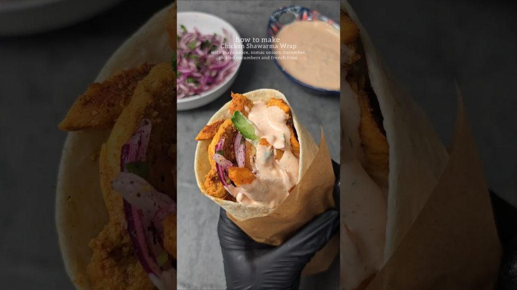 Chicken Shawarma Wrap 🌯 #shawarma #viral #food #recipe #viralvideo #shorts #cooking #new #newvideo