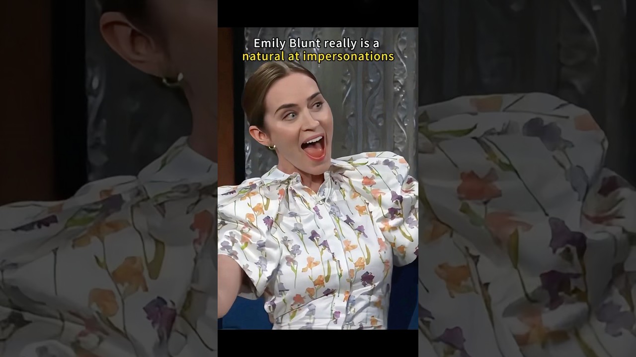 Emily Blunt really is a natural at impersonations. #classic #funny #entertainment #celebration #usa