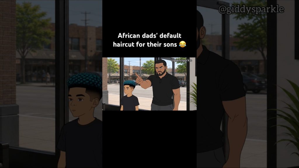 African dads’ default haircut for their sons 😂 #funny #animation #comedy #relatable #funnyanimation