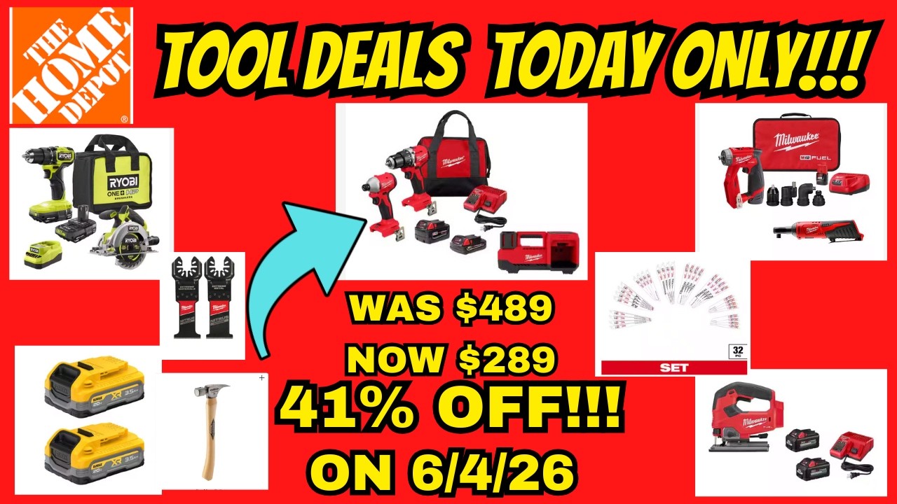 Home Depot Tool Deals Just Dropped — Prices Slashed June 4th Only!