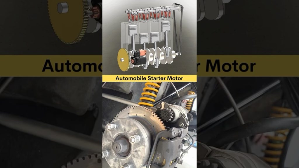 Automobile Engine Starter Motor – How it’s work? 😉✅ #cadcam #automobile #engineering #carlover #3d