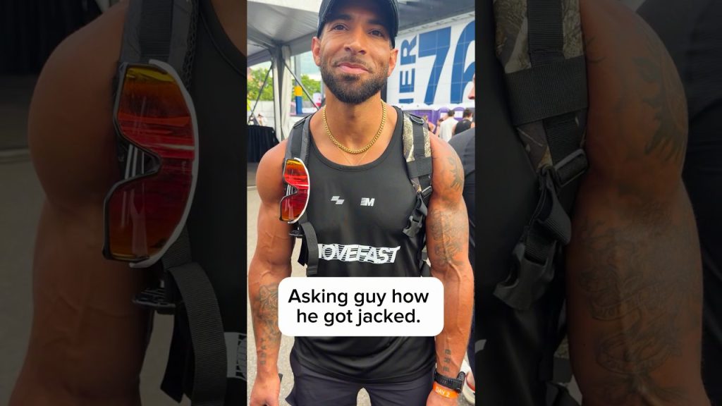 Asking guy how he got jacked. #hyrox #running #workout #fitness