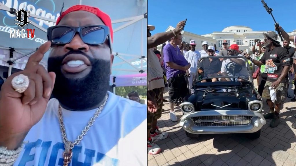 Rick Ross Greets Guest At The Start Of His 5th Annual Car Show! 🚘