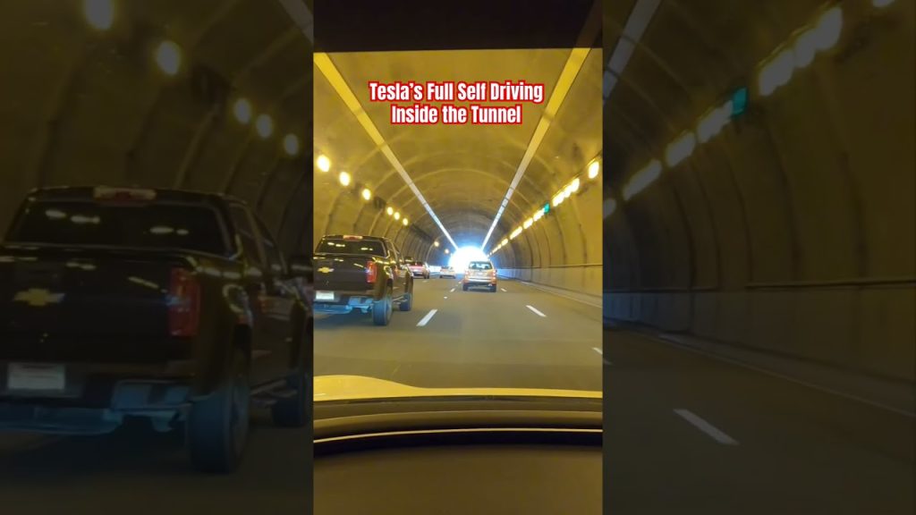 Does Tesla Can Self Drive Inside Tunnel? #cars #automobile #FSD #technology