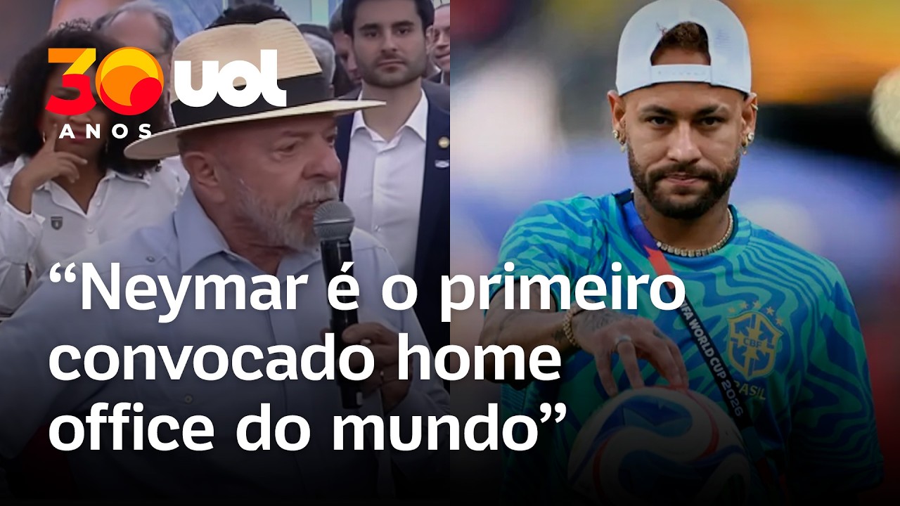 Lula sobre Neymar na Copa: ‘Primeiro convocado em home office, nem está jogando’