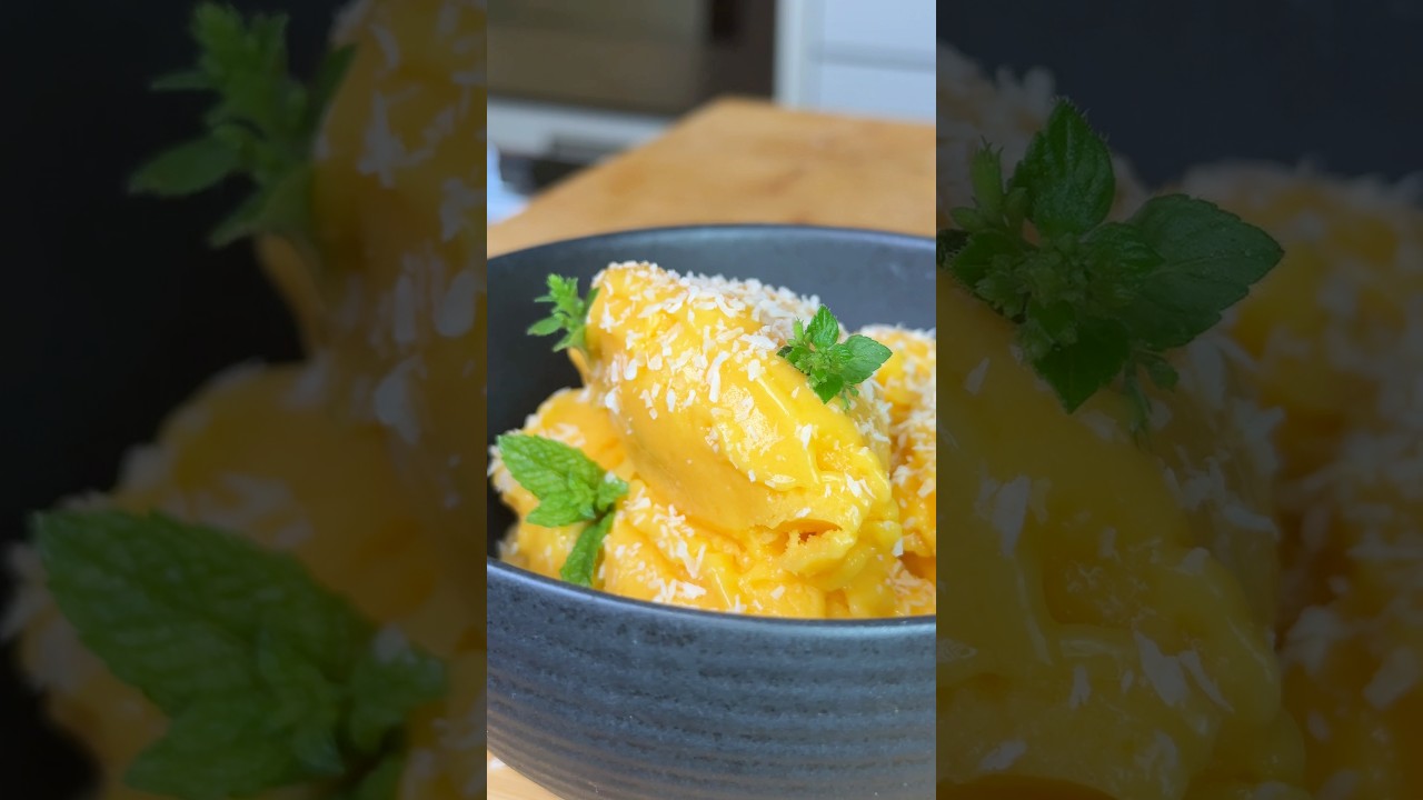 SORBETTO MANGO & COCCO #ghepensimi #ricette #cucinafacile #food #recipe #ricetta #mango #sorbetto
