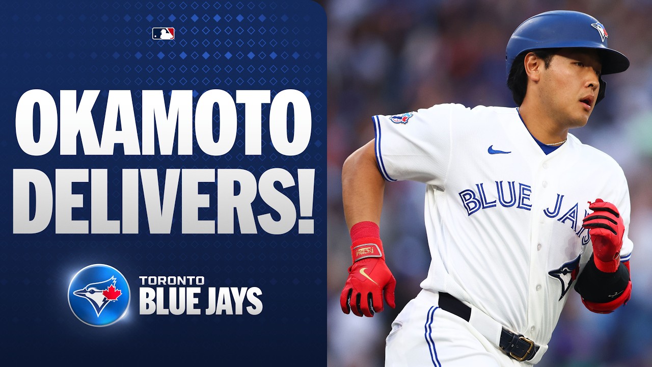 AND IT IS GONE 😮 Kazuma Okamoto unleashes his 17th home run of the season for the Blue Jays 🇨🇦