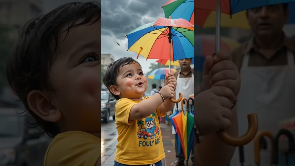 Cute Baby Aur Umbrella Shop 😂 | funny #Shorts #Comedy #Funny #Jokes.