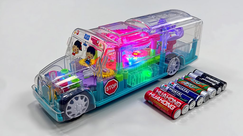 Unboxing EV 3D school bus,RC Shark model car,RC Hamburger toy car,Tiger Bus