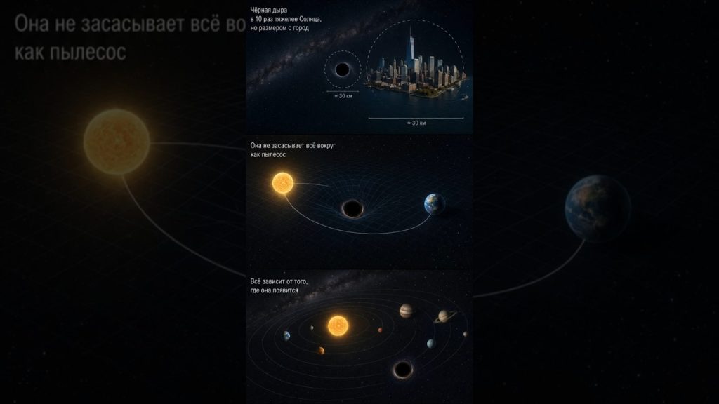 Черная дыра в Солнечной системе, что будет??? #Технологии #Будущее #Technology #Future #Space