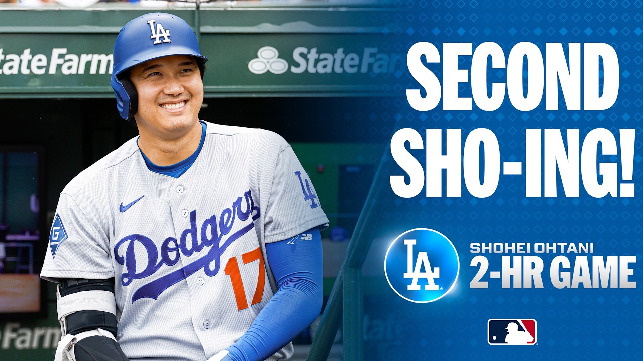 Shohei Ohtani mashes his 2nd home run of the game for the Dodgers! ✌️ (24th career multi-HR game!)