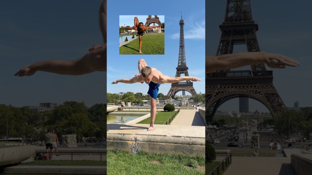 Hello from Paris #kanyewest #mobility #flexibility #yogapose #challenge #exercise #fitness #gym #wtf