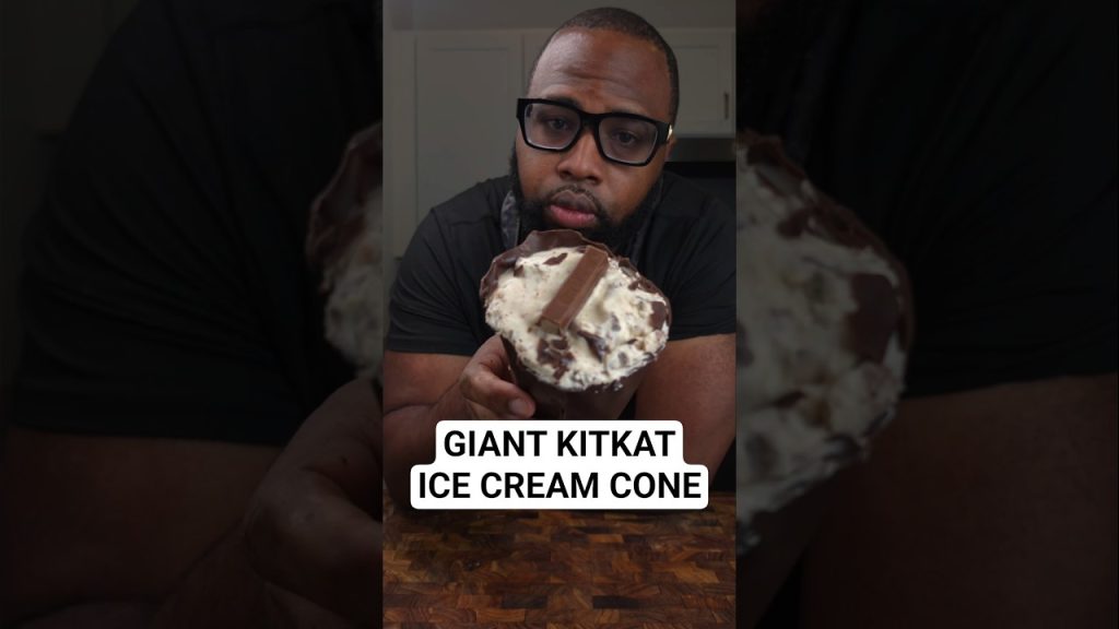 Epic Giant KitKat Ice Cream Cone! #shorts #food #recipe