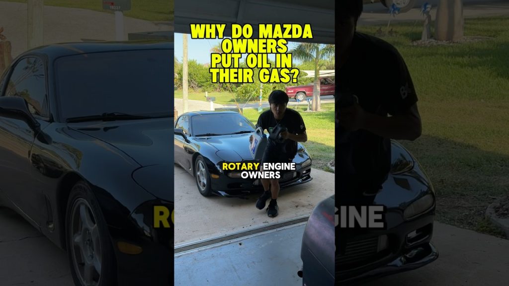 Why put OIL in your GAS TANK? #shorts #automotive #mazda #rx7 #rotaryengine